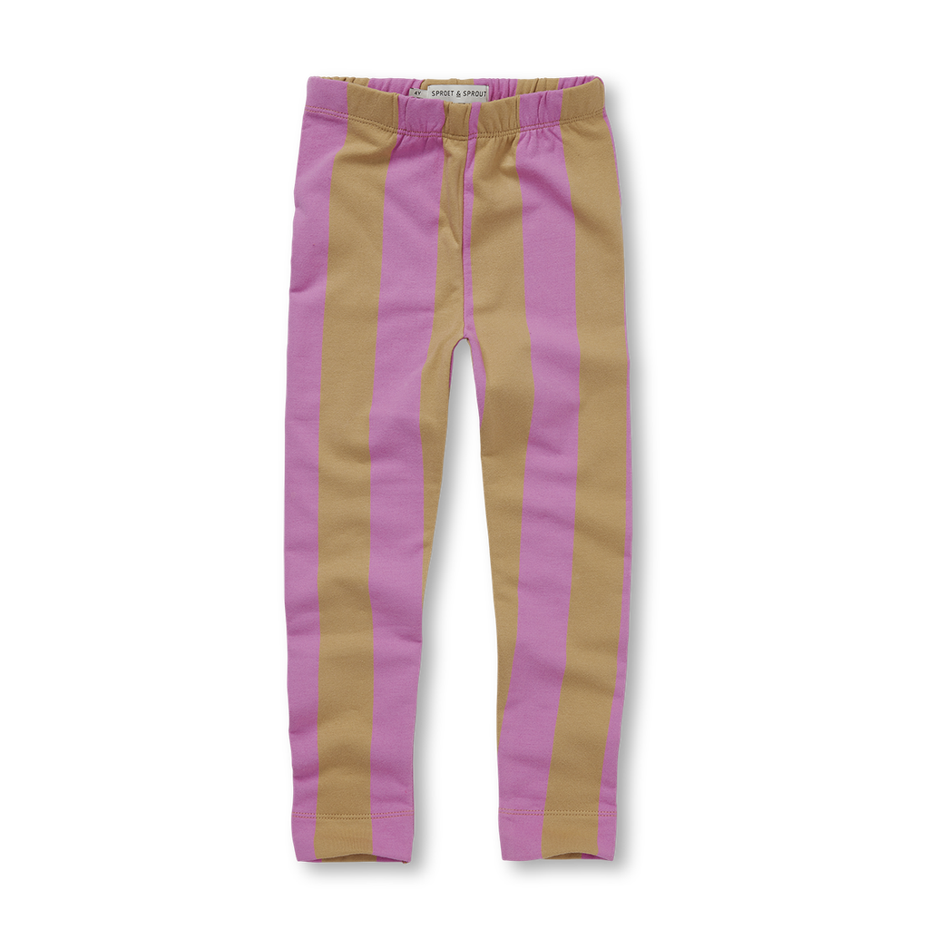 Legging block stripe purple pink