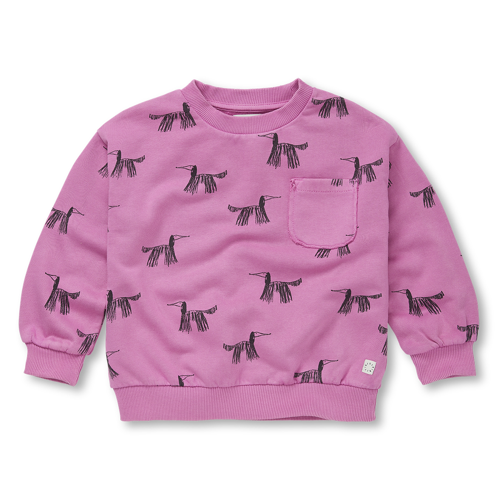 Sweatshirt pocket dogs print 