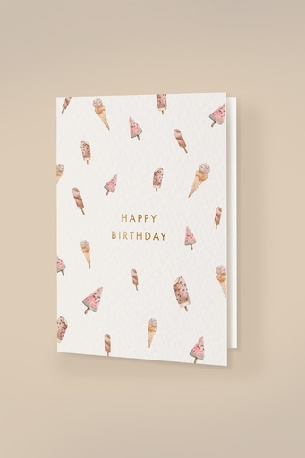 [2100000294756] Klappkarte Ice Cream Happy Birthday