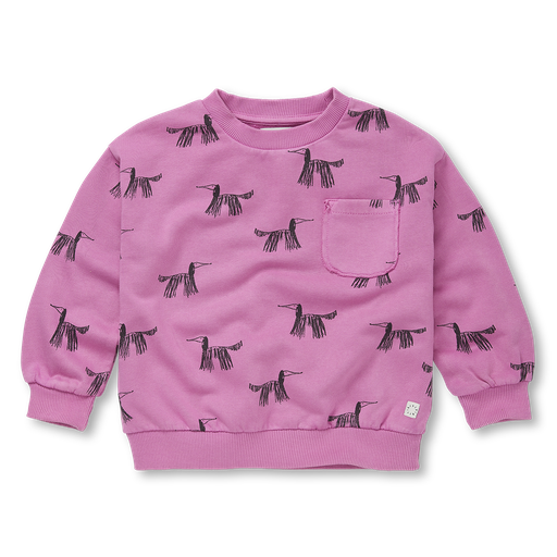 Sweatshirt pocket dogs print 