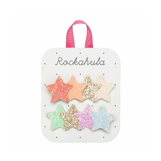 [P0033654] Rainbow Shimmer Star Clips